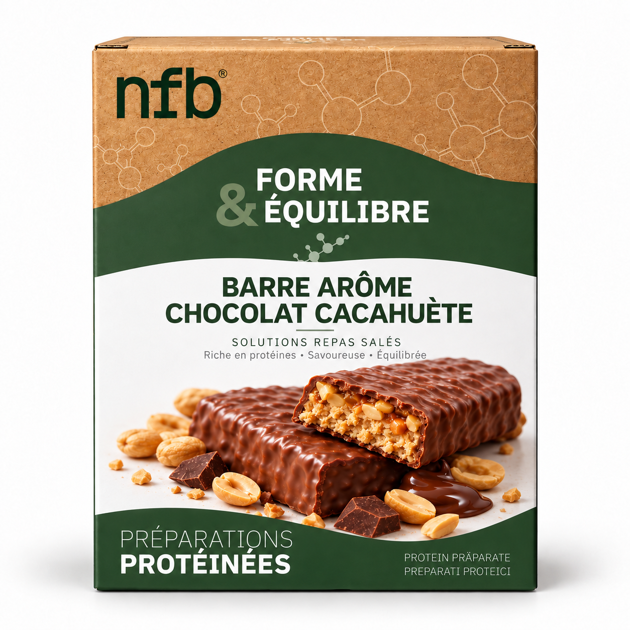 Barre Arôme Chocolat Cacahuète NFB Healthcare