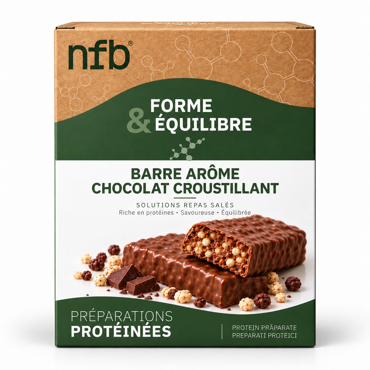 Barre Arôme Chocolat Croustillant NFB Healthcare