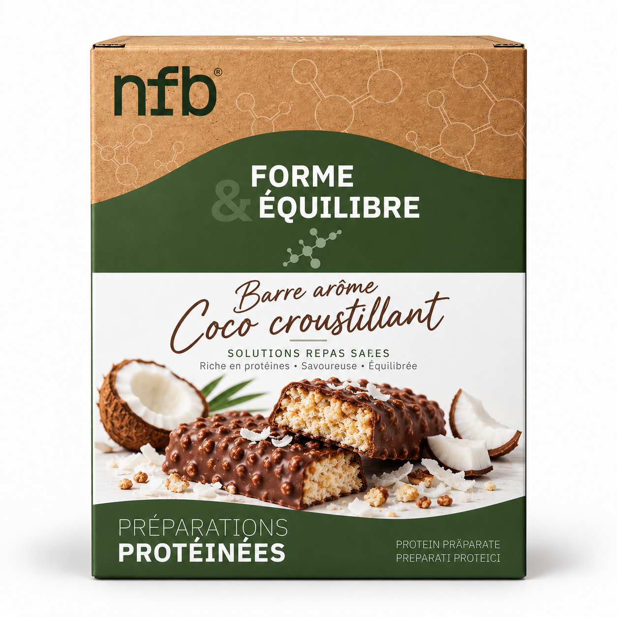 Barre Arôme Noix de Coco Croustillant NFB Healthcare