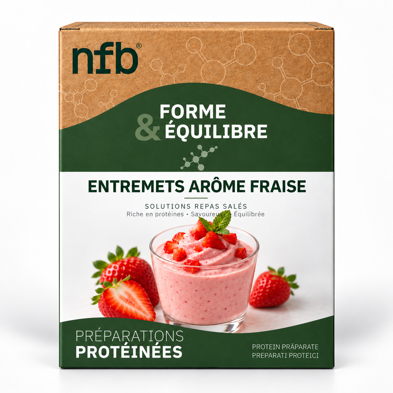 Entremets, Boisson Froide ou Mousse Arôme Fraise NFB Healthcare