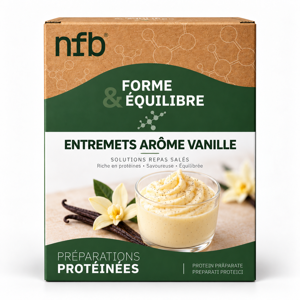 Entremets, Boisson-Froide ou Mousse Arôme Vanille NFB Healthcare