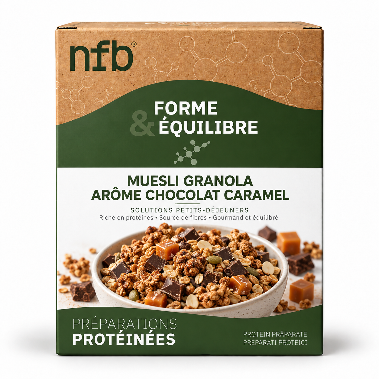 Muesli Granola Arôme Chocolat Caramel NFB Healthcare